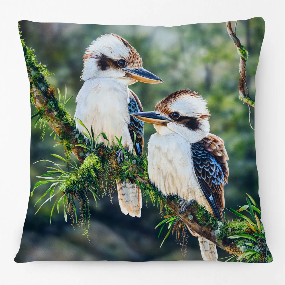 Australian Koala Wombat Kookaburra Birds Animals Portrait Poster Cushion Cover Decorative Pillow Case