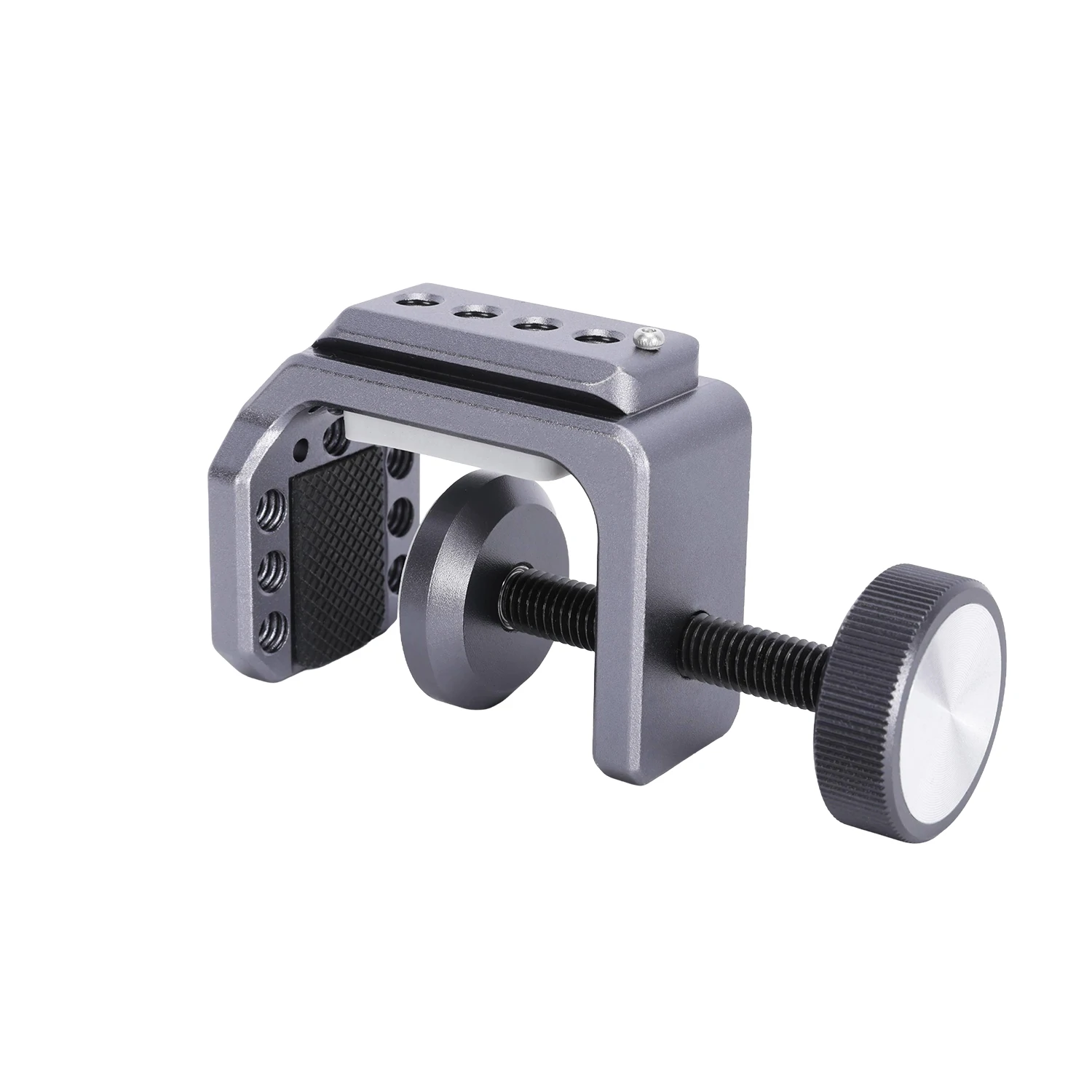 Niceyrig C-Clamp Metalowy Uchwyt Biurkowy do Kamery/Smartfona, Regulowany Zacisk Biurkowy z Mocowaniem Cold Shoe i Szyną Nato — zdjęcie produktu 7