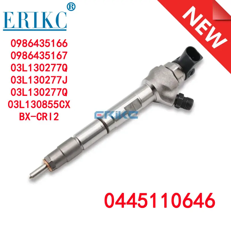 

New 0445110646 03L130277Q Fuel Injector Nozzle Assy 03L130277J 03L130855CX for A1 A3 A4 A5 A6 Q3 Q5 TT S-koda V-W 0 445 110 646