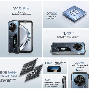 Dünya prömiyeri doogee v40 pro, 5g telefon, sağlam 6.78 En çok satılan 12, dodgee telefon numarası 11