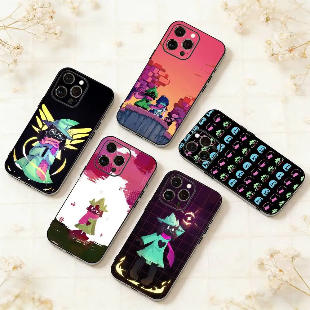 

Game D-Deltarune Ralsei Phone Case For iPhone 17,16,15,14,13,12,11 Plus,Pro Max,XS,Soft Silicone Black Cover