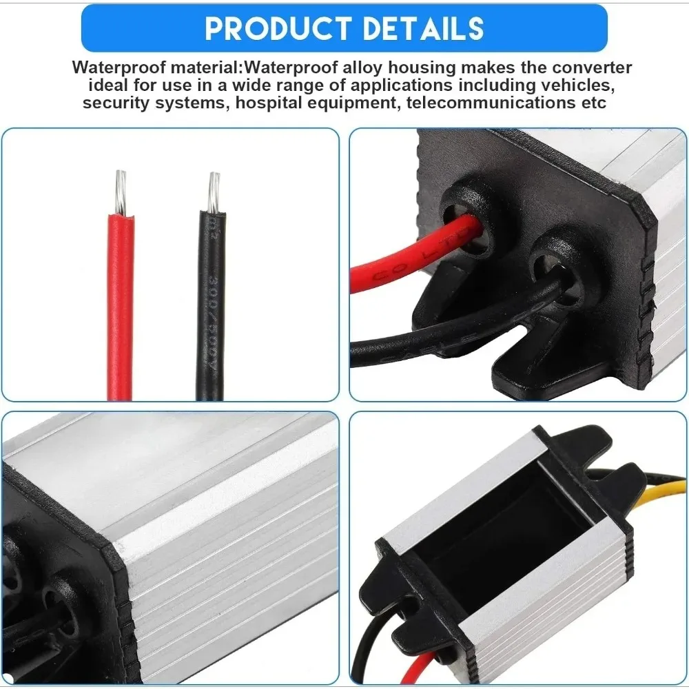 DC/DC 12V Step Down To 5V 1A 2A 3A 5A Converter Waterproof Buck Reducer Regulator Module For GPS Navigation Driving Recorder
