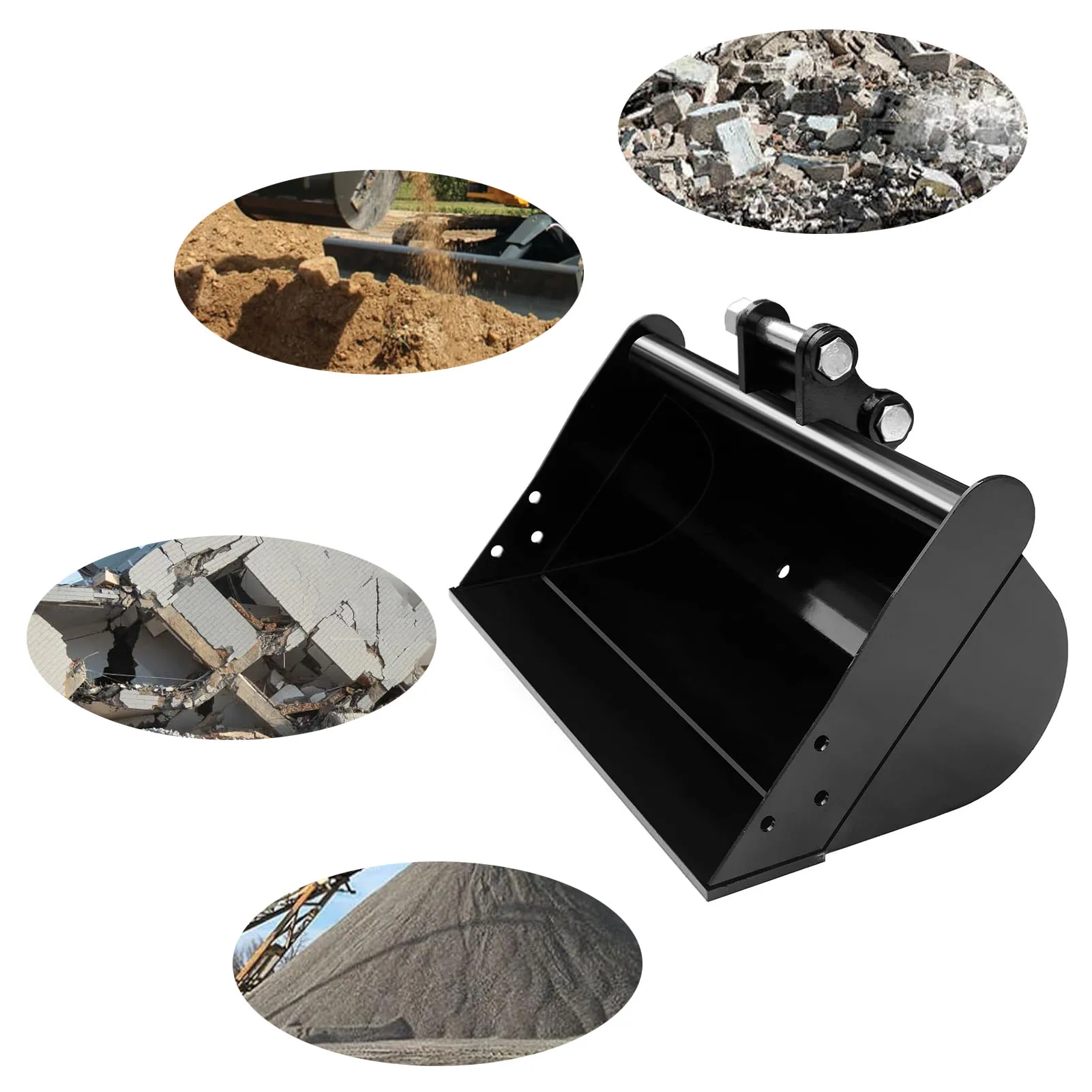 500mm 20in Small Excavator Bucket Manganese Steel Excavator Bucket for Leveling Slopes Dredging Rivers 500mm Excavator Bucket