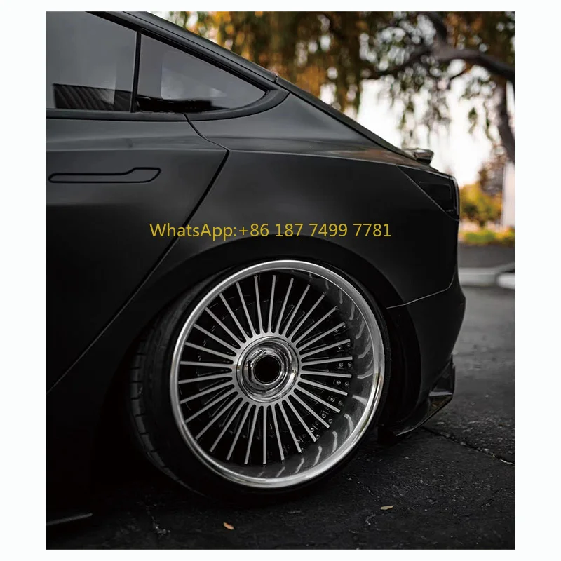 

High Quality 5*114.3 20 Inch Rims Staggered Forged Aluminum Custom Sliver Spokes Rims for .Model S