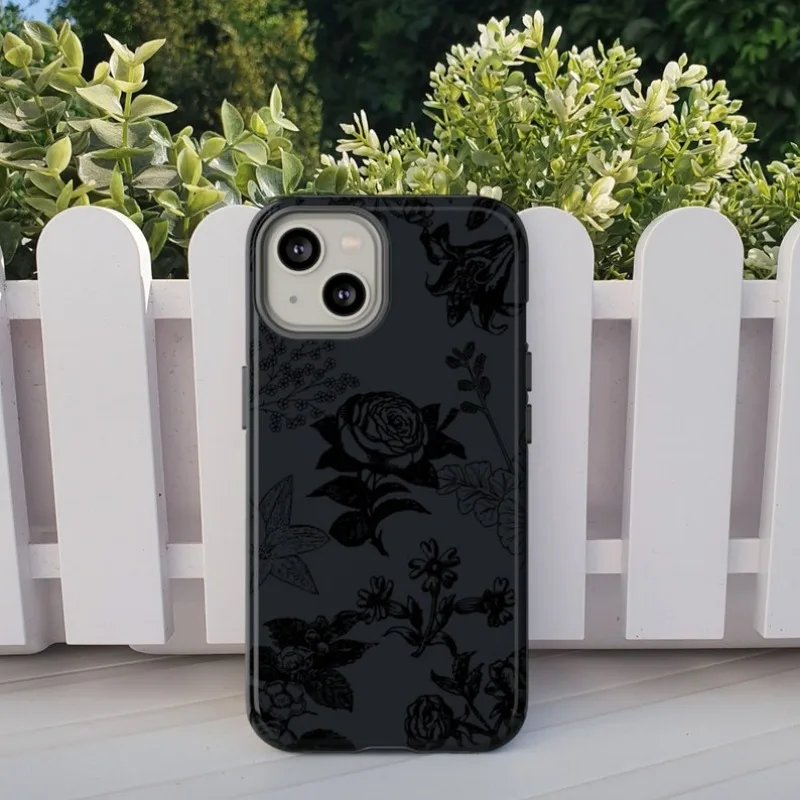 Flower Collage Phone Case For IPHONE 16 15PRO MAX 14 13 12 11 Acrylic TPU Two in one magnetic Phone Cases