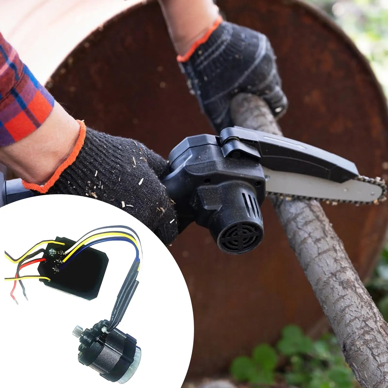 Electric Chainsaw Motor Easy to Install Practical Multi Purpose Professional 21V Convenient 14 Teeth Gear Brushless Replacement
