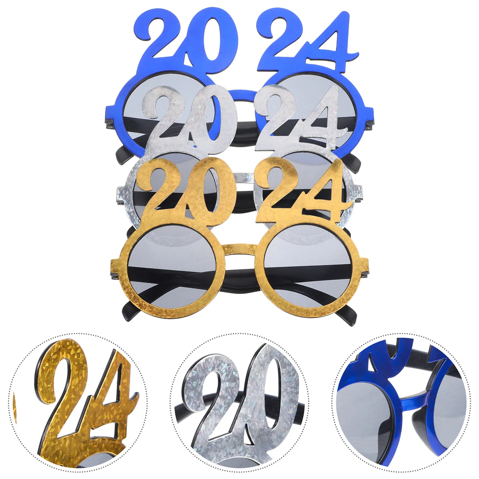 

Alipis 3 шт. новогодние очки вечерние сувениры праздничный реквизит украшения для фотобудки для праздничных мероприятий