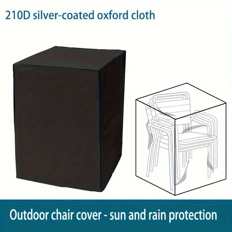 210D Oxford Cloth Furniture Cover, Outdoor Chair and Table Cover, Suitable for Courtyard, Garden and Backyard