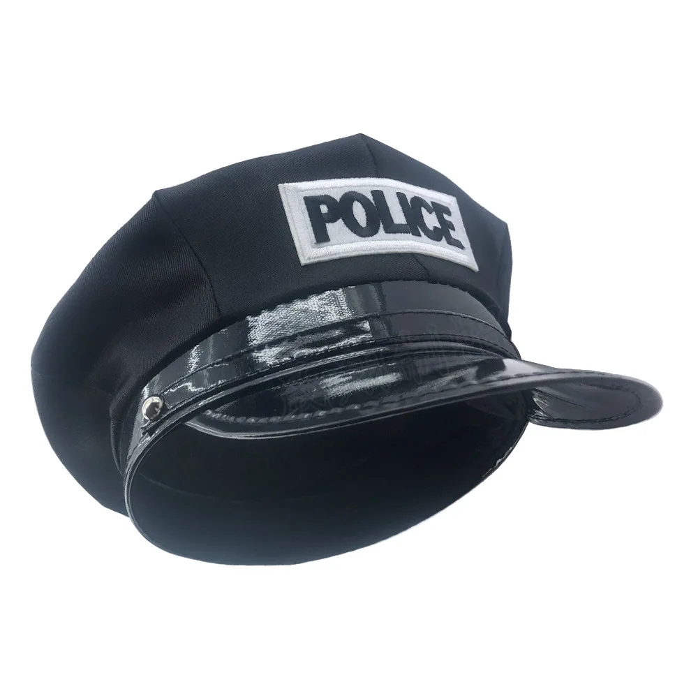 

Military Hat Army Peaked Toy female police officer octagonal polyester uniform accessories breathable flat top adult 8M164