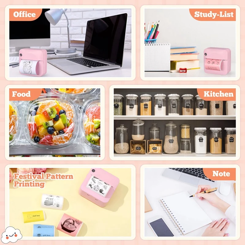 

Portable Label Machine with Tape Thermal Label PrinterJAS