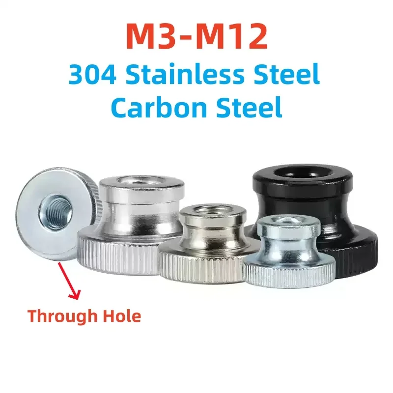 

Гайки-барашки M3 M4 M5 M6 M8 M10 M12 из нержавеющей стали 304/углеродистой стали с накатанной головкой, для рекламных и декоративных креплений, с сквозным отверстием