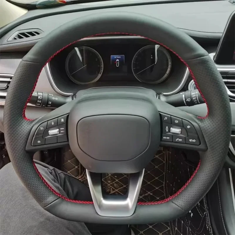 

Car Steering Wheel Cover For Changan CS15 CS35 CS55 CS75 Plus Yidong XTDT Yuexiang Hand-Sewn Microfiber Leather Accessories