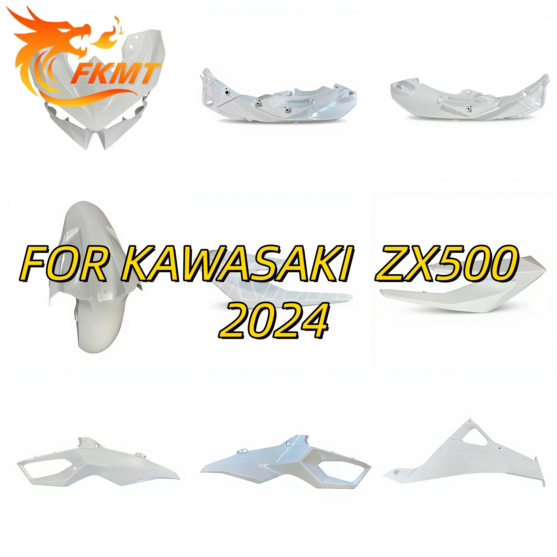 ABS para Kawasaki EX500 ZX500 Ninja500 2023 2024 cubierta de faro delantero cubierta de faro delantero cubierta de faro protector frontal