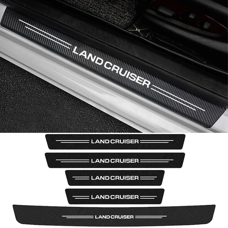 

Car Door Sill Protector Rear Trunk Bumper Anti-Scratch Stickers for Land Cruiser 200 J200 LC200 100 J100 LC100 Door Pedal Strips