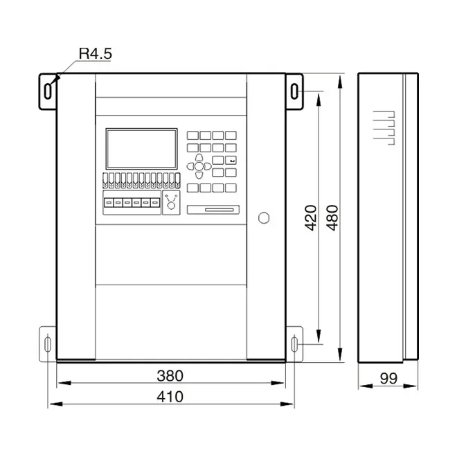 Panel de control de alarma contra incendios de acero al carbono marino JB-QB-5Ei