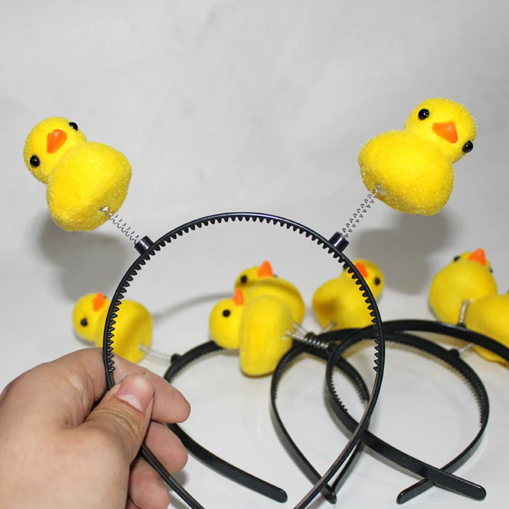 1Pc Small Yellow Duck Headband Funny Cartoon Hair Holder Fashion Headwear Headdress Nice Gift Women Lady Girl Hair Accessory