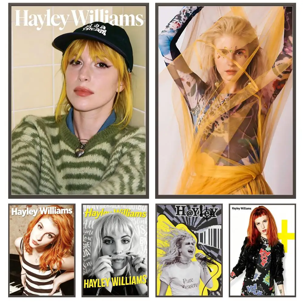 music Hayley Williams Poster Poster HD Waterproof Self Adhesive Wall Art Print Decor for Bedroom Living Room Gift