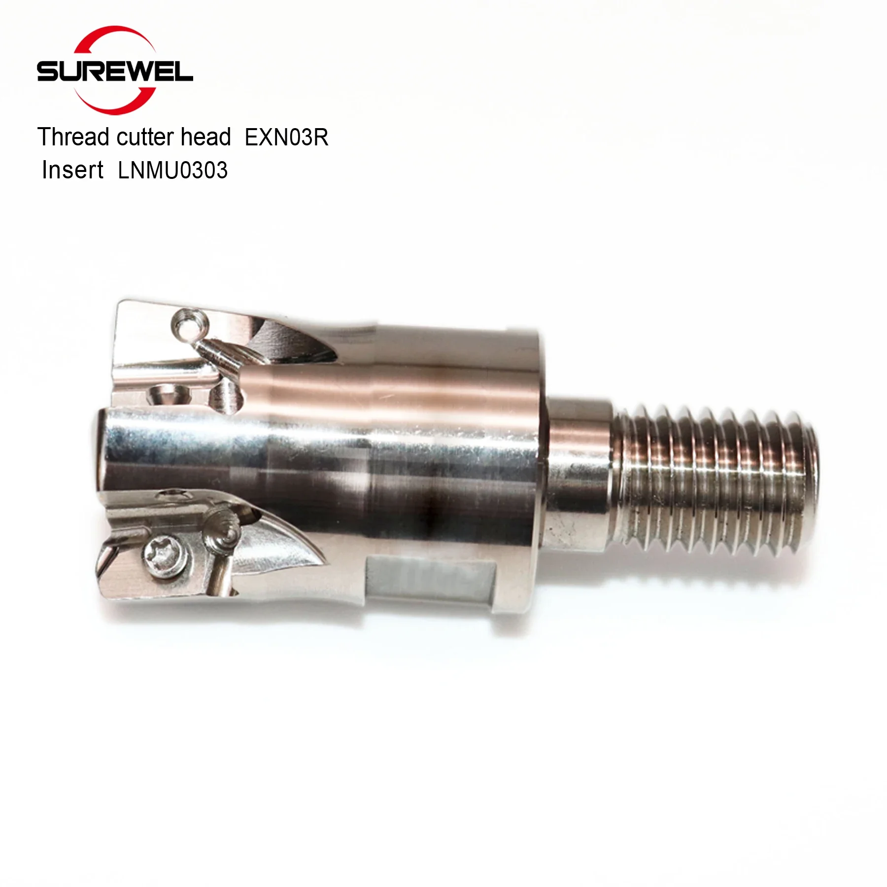 CNC Modular Type Milling Cutter hi-feed milling EXN03R-32-M16 Thread Locking Teeth Type Cutter Head Fit Insert LNMU030310ER