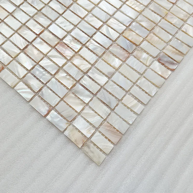 Shell Mosaic Mother Of Pearl Natural Kitchen Backsplash Wallpaper Tile Bathroom Background Shower Decorative Wall Tiles Sheet
