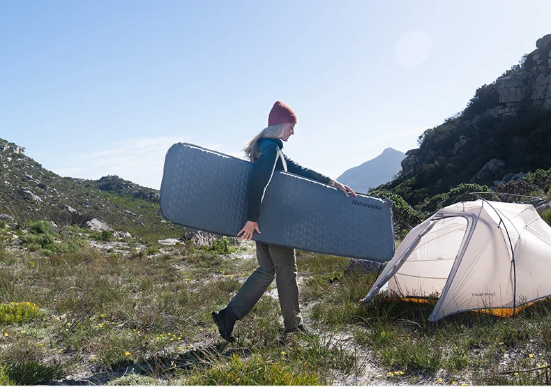 Naturehike Luftmatratze, ultraleicht, zusammenklappbar, schnell selbstaufblasend, aufblasbares Bett, tragbare Schwammmatte, Camping-aufblasbare Matratze – Detail 6