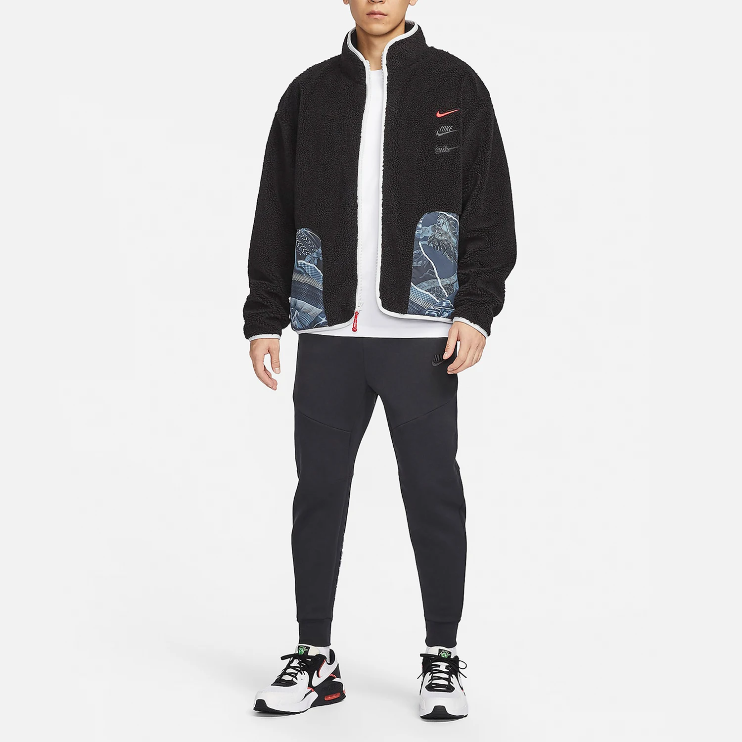 سترة Nike الرسمية الأصلية للرجال من Dragon Shearling الدافئة المقاومة للرياح FZ6194-010 #3