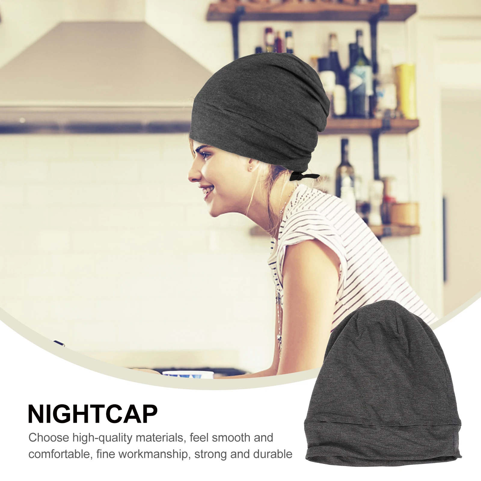 

1 pc Adjustable Sleep Cap Household Practical Breathable Comfortable Dress Up Accessory Ornament Adornment Simple Wear Useful