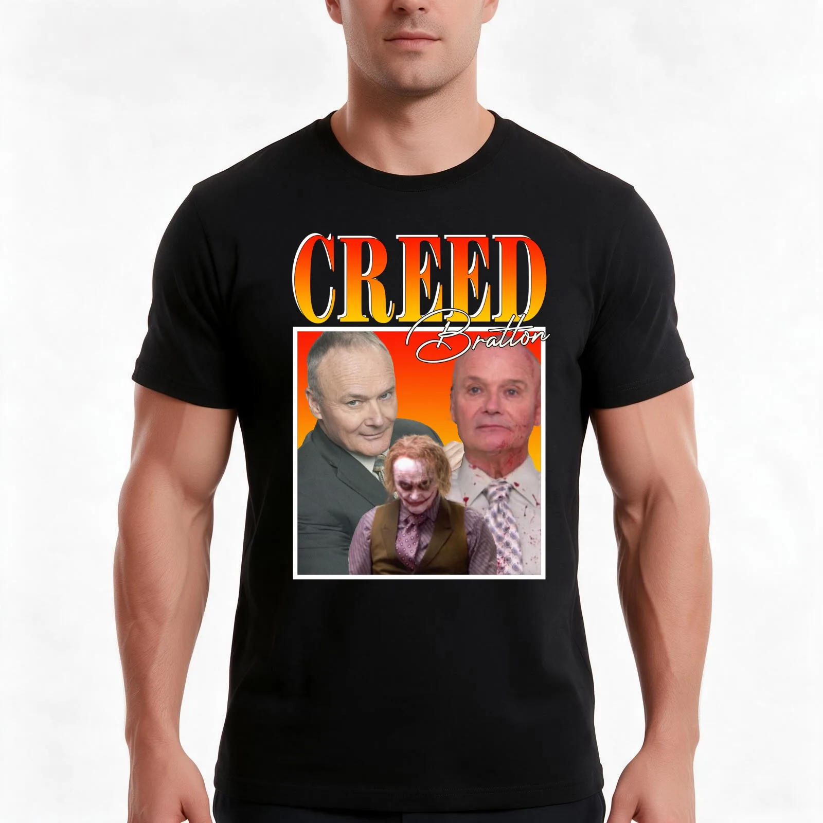 Creed Bratton T-Shirt Summer Casual Cotton Tee Oversized Streetwear Tops Vintage Graphic Print Loose Fit Short Sleeve