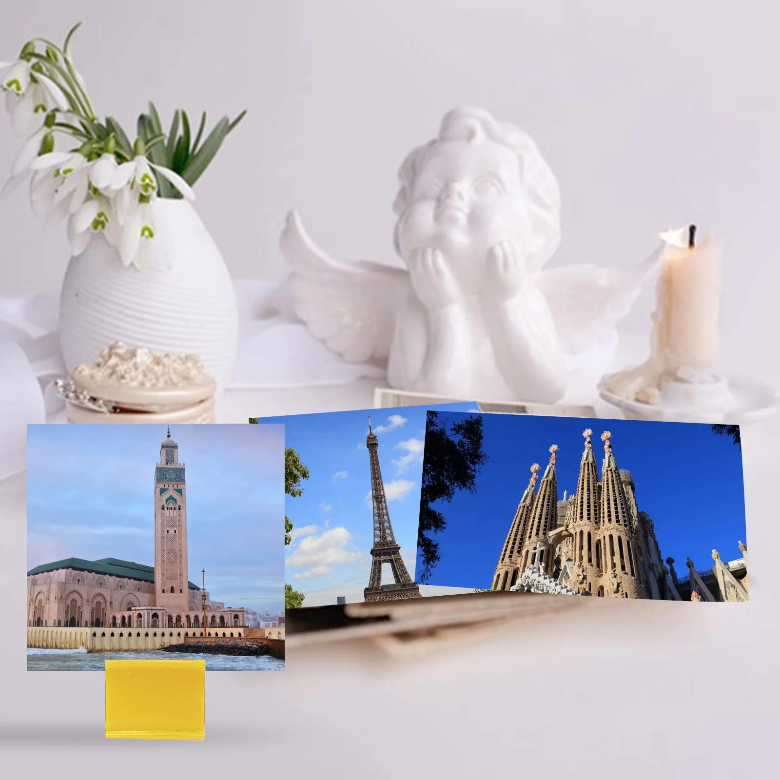 30/60 قطعة تقف صغير مكان حاملي البطاقات البلاستيكية بطاقة تقف مكان حاملي بطاقات لجدول صور ألعاب حفل زفاف ديكور #6