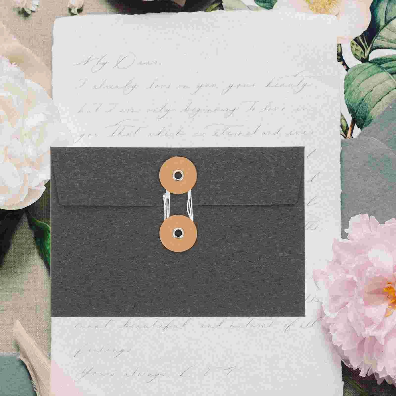 10 Pcs Envelope Paper Bag Colored Envelopes for School Thickened File Bags Student Pockets Convenient Kraft Creative Storage