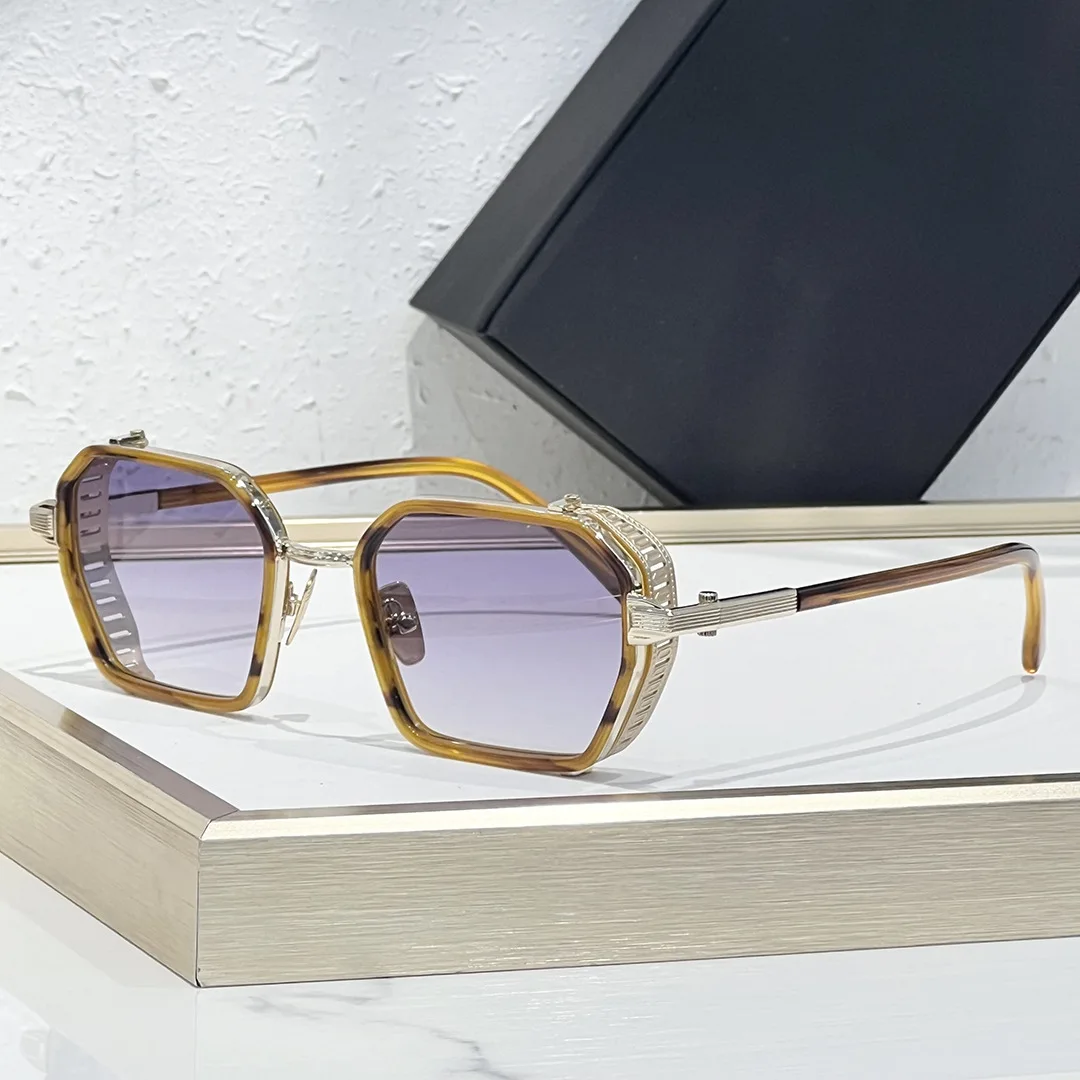 

Retro Square Sunglasses Unisex UV400 Protection Luxury Designer Metal Acetate Frame Fashion Streetwear Rhinestone Eyewear