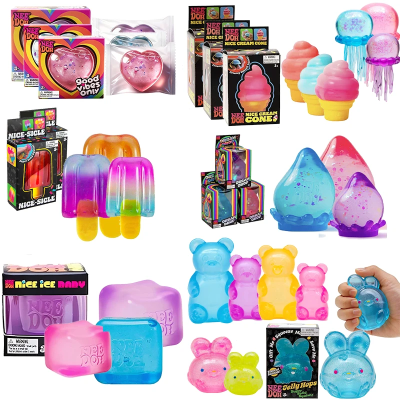 Juguete Sensorial Needoh, Medusa de Goma, Cubo Suave, Antiestrés, Alivio del Estrés, Souvenir Sensorial, No Tóxico, Juguete Antiestrés