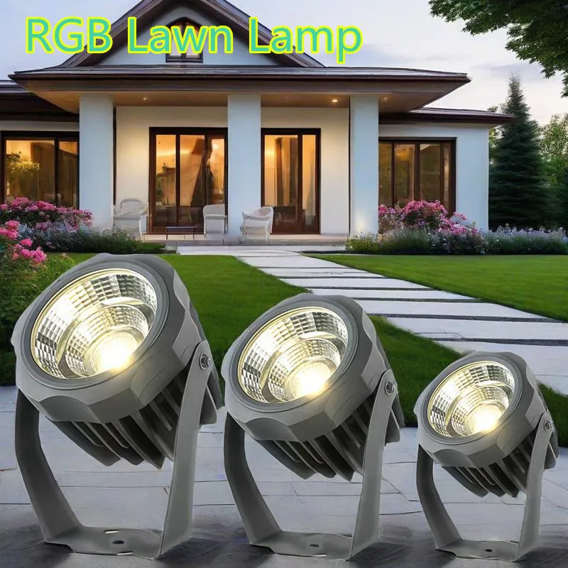 

Park Villa Yard Landscape Tree Lighting Garden Spike Lawn Lamp 10W 20W 30W AC220V Tree Spotlight Led RGB Outdoor Waterproof IP65