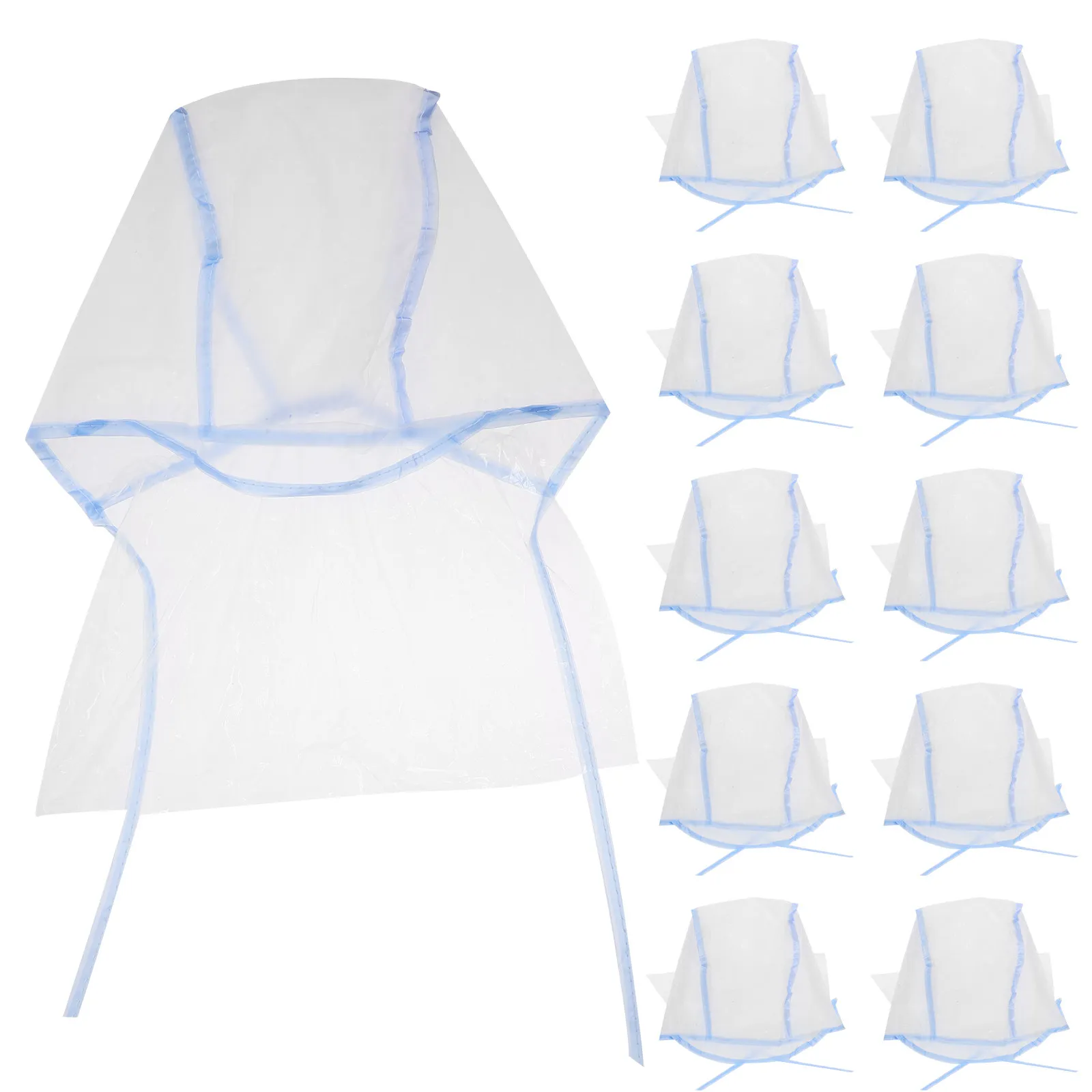 

12Pcs Hair Coloring Cap Set Disposable Salon Use Waterproof Plastic Film with Puncture Holes for Easy Highlight Application
