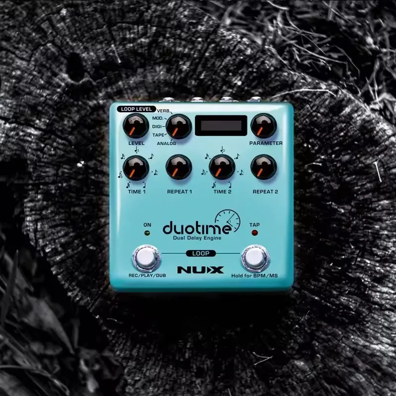 Pedal de retardo estéreo NUX NDD-6 Duotime con tiempo independiente, retardo analógico, echo de cinta, retardo digital, retardo de modulación, retardo de revisión