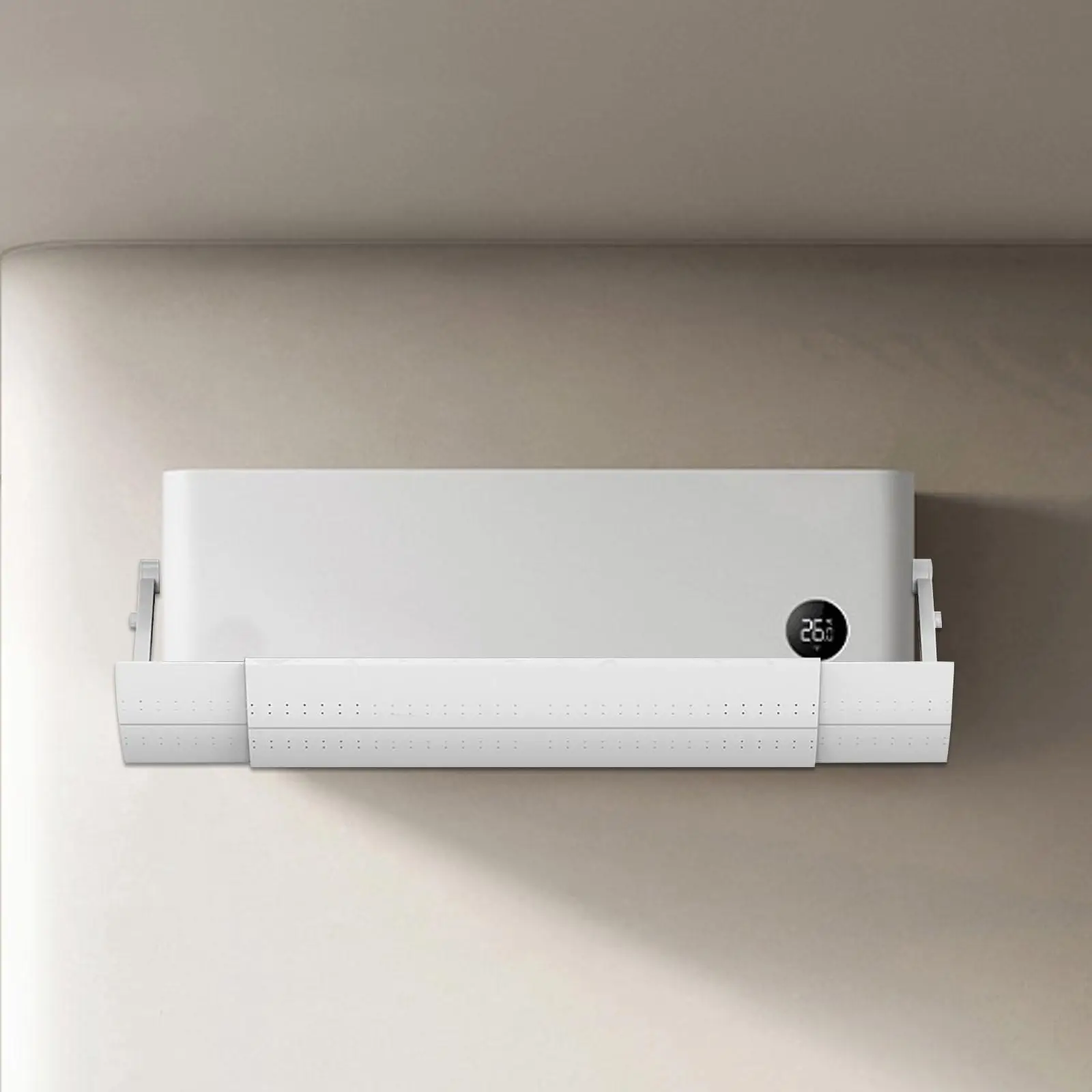 Adjustable Air Conditioning Deflector Wind Direction Baffle White for Home Room Telescopic Wind Guide Cover