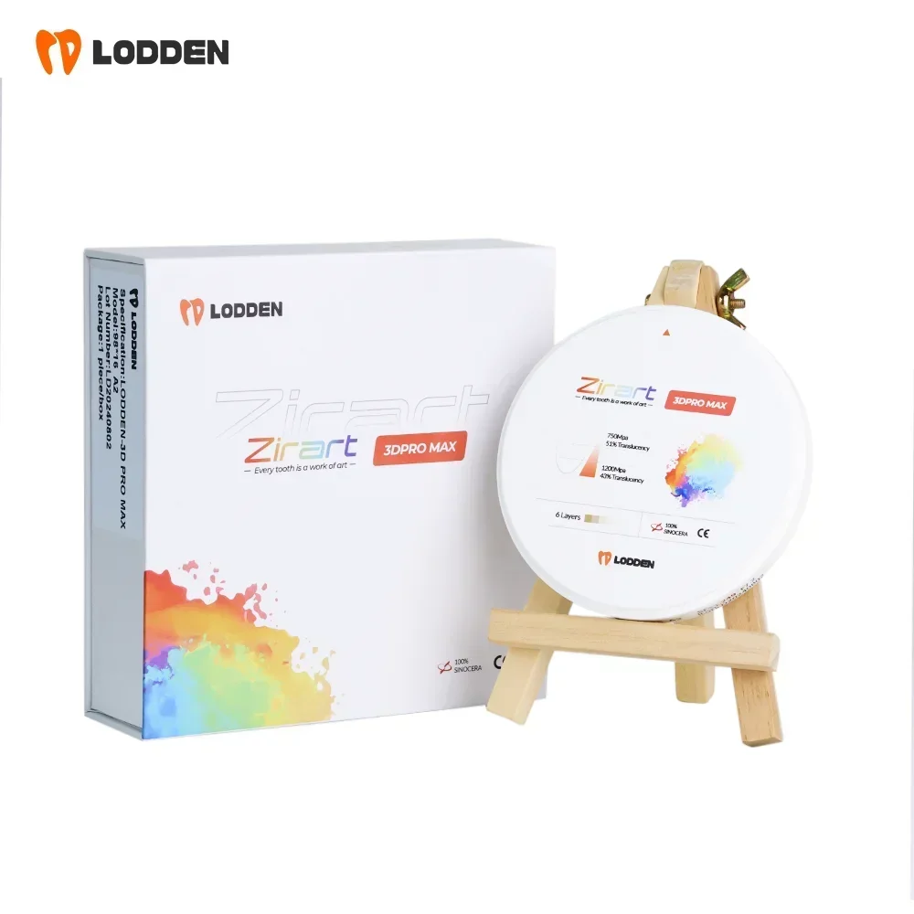 LODDEN Zirconia Dental 3D Pro Max 5 Layers Multilayer Blocks Dental Lab Material 98mm(10-25mm) CAD CAM System Zirconium Disc