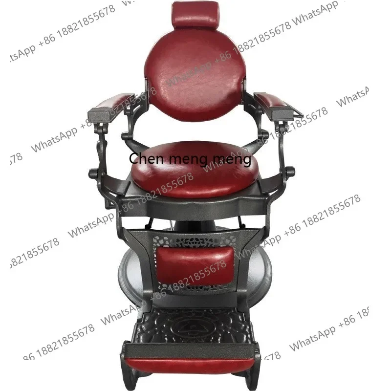 X تيتانيوم أسود، كرسي حلاقة، صالون شعر قديم، كرسي شعر مستلق، #4