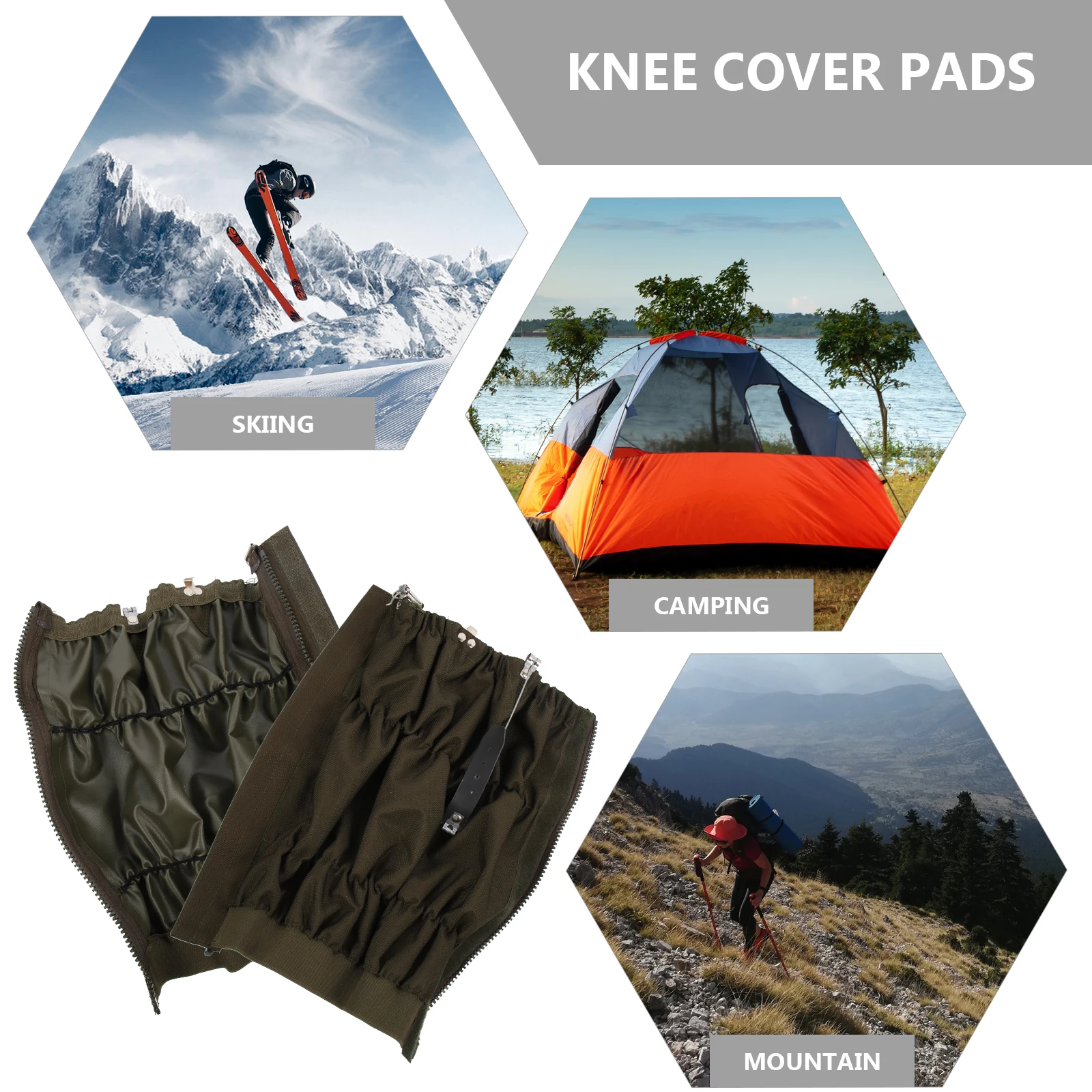 

2Pcs Waterproof Wear-Resistant Knee Covers Outdoor Sports Protector Practical Durable Pads Hiking Climbing Knee Guards