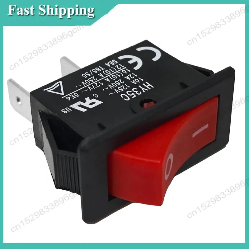 

-BABQ HY35C Push Button Switch (Pack Of 2) - On-Off 2-Pin AC 125/250V 16/12A Rocker Switch For Industrial Electric