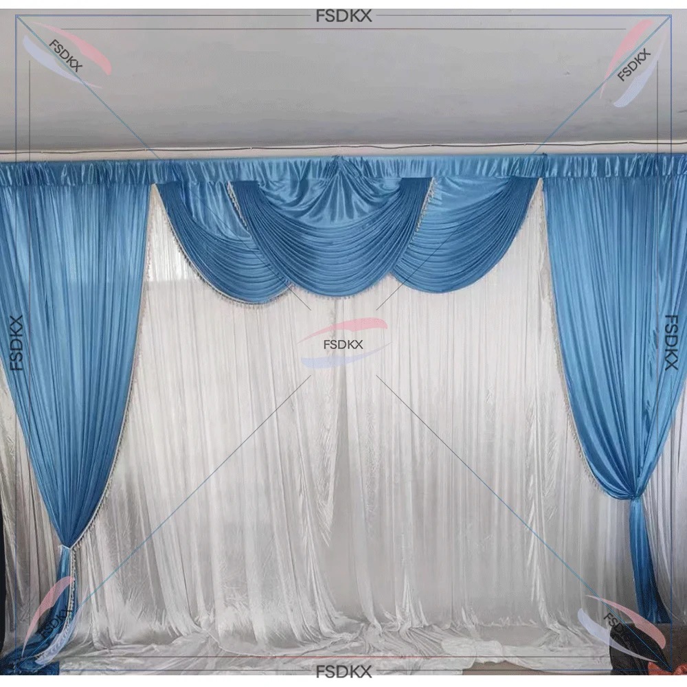 Factory Custom Wedding Backdrop Curtains, Stage Drapes For Party Event