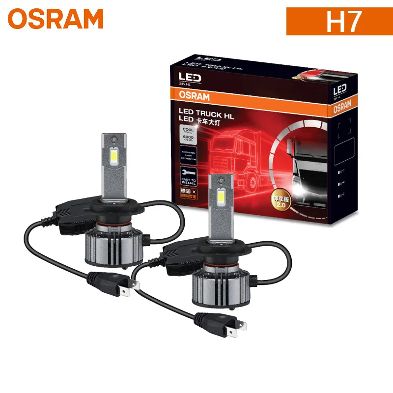 OSRAM ZX2.0 High Power LED Bulbs 24V For Truck H7 110W 8000LM 6000K Cool White Ultra Bright High Low Beam  Headlight Lamps Pair