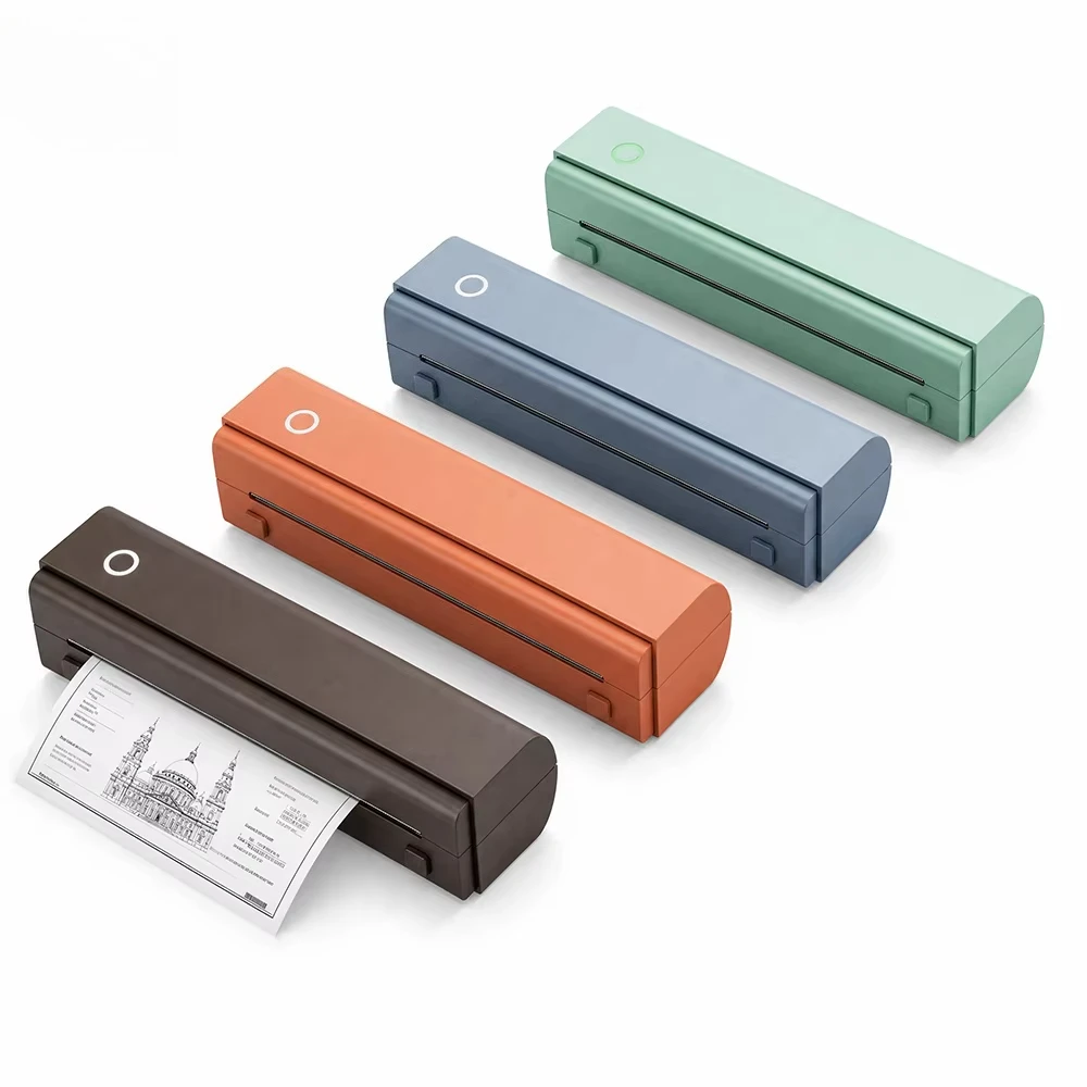 A4 thermal printer, suitable for small business office document printing, Bluetooth wireless portable printer