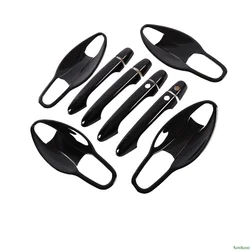 For Honda CR-V CRV 2012 2013 2014 2015 2016 Gloss Black Chrome Car Door Handle Covers Bowl Decor Trim Styling Accessories