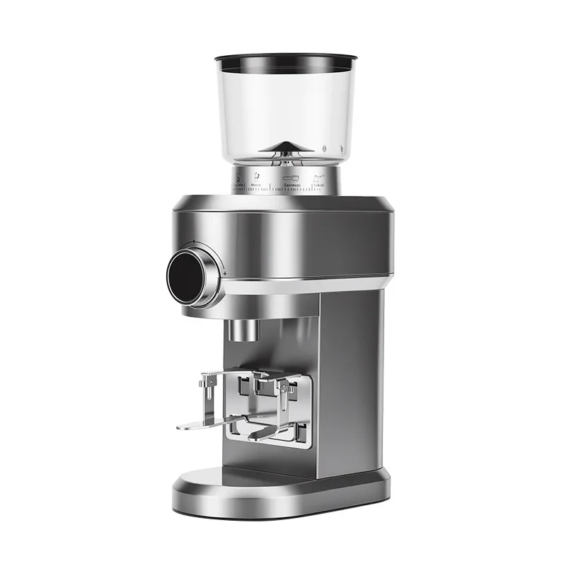 Fully Automatic Coffee Grinder with Smart Timer, Conical Burr Commercial Espresso Grinder, Stainless Steel Electric Coffee Mill