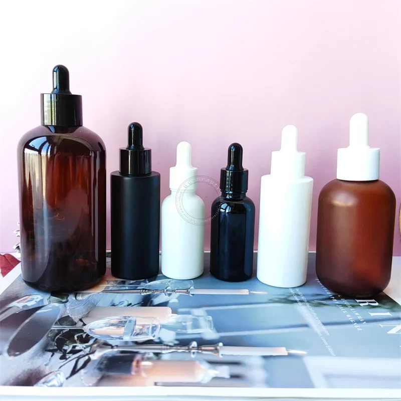 Kaliber czarno-biały plastikowy zakraplacz do perfum z żarówką szklana pipeta aromaterapeutyczna butelka na olejek górny gumowy zakraplacz ssący