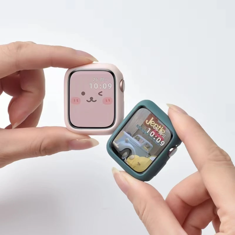 Weiche Silikonhülle für Apple Watch 11–10, 46 mm, 42/38/40/44/41/45 mm, Zubehör, Stoßstangenschutzabdeckung für Serie 9, 8, 7, 6, 5, 4, 3 SE