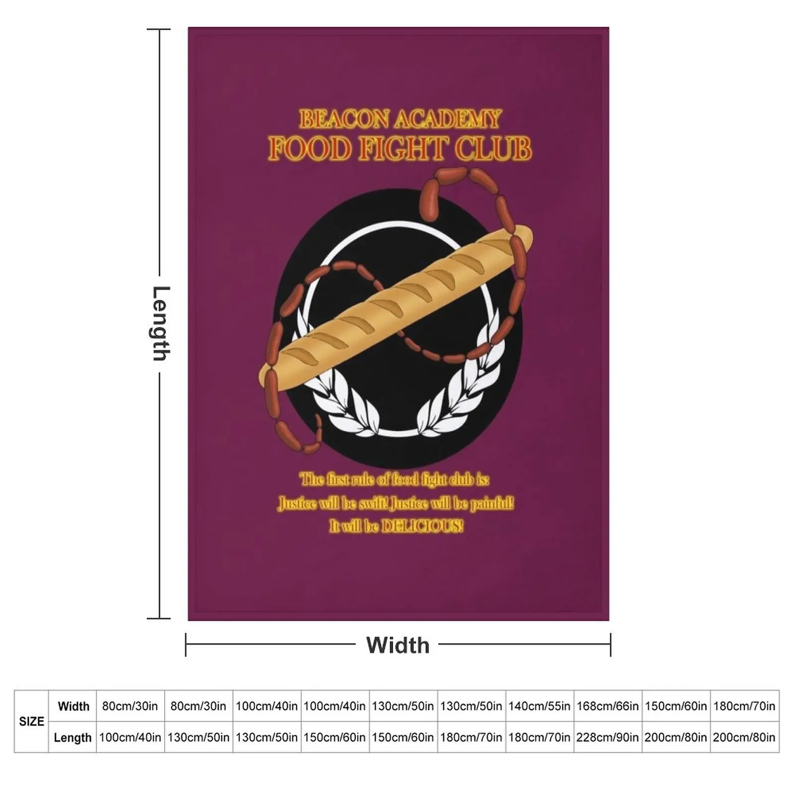Beacon Academy Food Fight Club #3 Throw Blanket couch cozy soft plush fuzzy picnic outdoor blanket