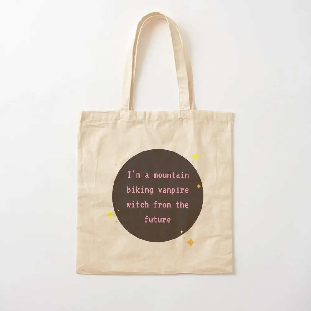 

i_m a mountain biking vampire witch Tote Bag free delivery bags tote bag university