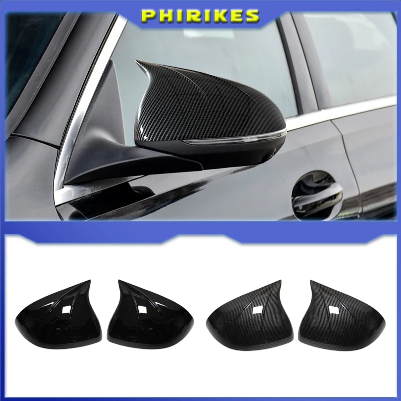

Carbon Fiber Style Black Rearview Side Mirror cover Caps for Mercedes C Class W206 2022 2023 2024 2025