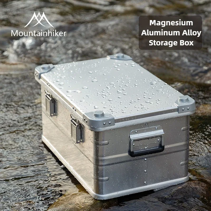 Mountainhiker 30-80L Outdoor Storage Box Camping Picnic Travel Aluminum Alloy Large Capacity Box Accessories Storage Bag 3 Sizes